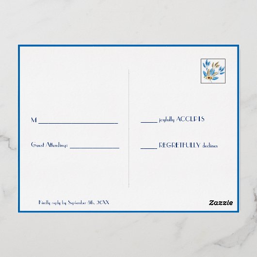 Respons RSVP Wedding Kaart (Achterkant)