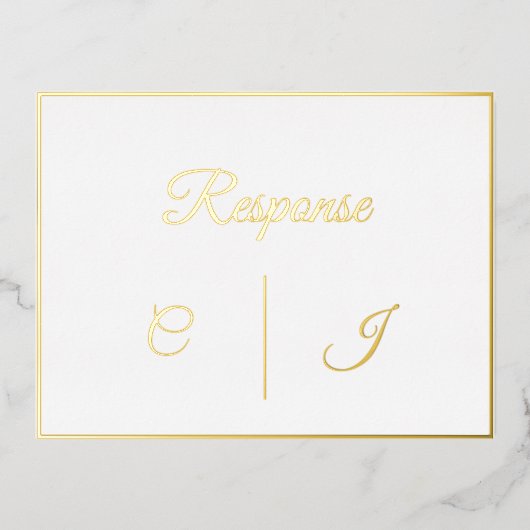 Respons RSVP Wedding Kaart (Voorkant)