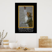 Responsabilité ~ Poster amusant et démotivant (Cuisine)