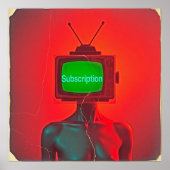 Responsable de l'abonnement : Retro TV Poster (Devant)