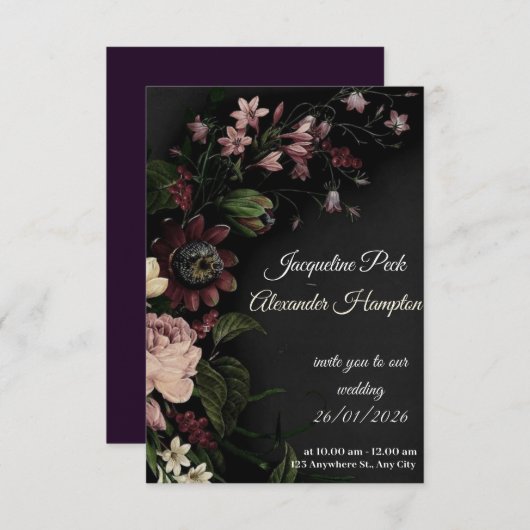 Response Card RSVP Kaartje (Voorkant / Achterkant)