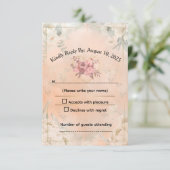 Response Card RSVP Kaartje (Staand voorkant)