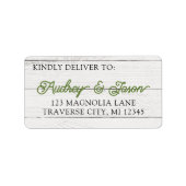 Response Card Weduwingadreslabel Etiket (Voorkant)