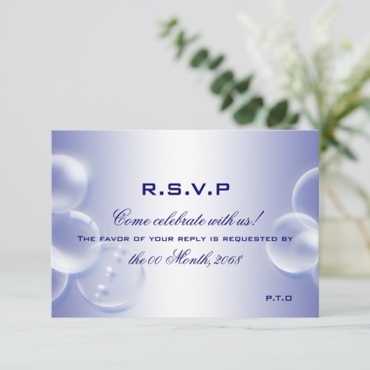 Response rsvp strand bruiloft (Staand voorkant)