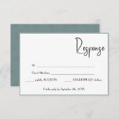 Response Wedding Card RSVP Kaartje (Voorkant / Achterkant)