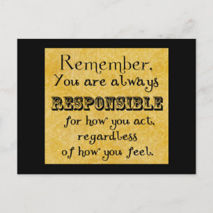 Responsibility Quote Briefkaart