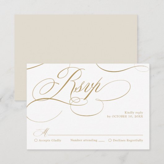 Responskaart RSVP Kaartje (Voorkant / Achterkant)