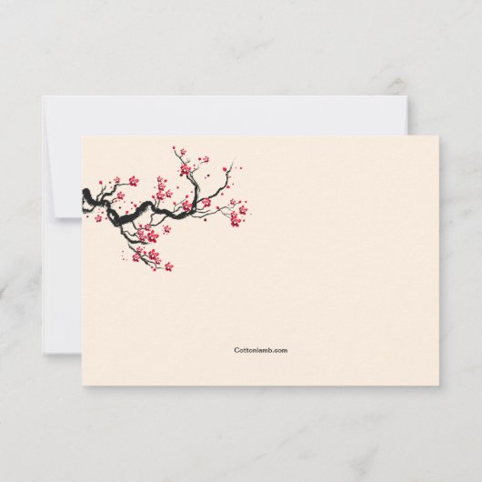 Responskaarten voor Love Branch RSVP Kaartje (Achterkant)