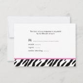 Responskaarten voor Zebra Pattern RSVP Kaartje (Voorkant)
