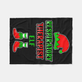 Resratory Therast Elf Resratory Therapy Christmas Fleece Deken (Voorkant (Horizontaal))