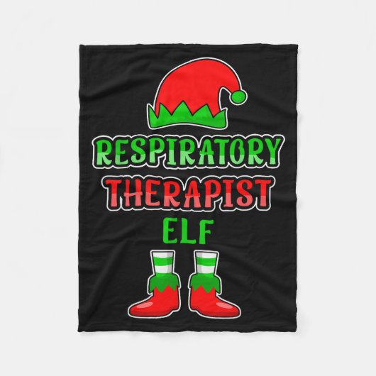 Resratory Therast Elf Resratory Therapy Christmas Fleece Deken (Voorkant)