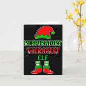 Resratory Therast Elf Resratory Therapy Christmas Kaart (Gele Bloem)