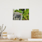 Resrow op een tuinstoel poster (Keuken)