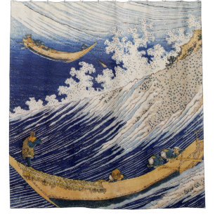 Ressacs par le rideau en douche de Hokusai