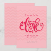 Ressentez l'amour Obtenez une carte de voeux (Devant / Derrière)