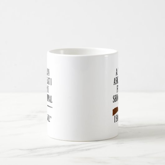 Ressentez Recoil Drôle Chasse Mug (Centre)