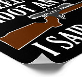 Ressentez Recoil Drôle Chasse Poster noir (Coin)