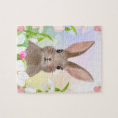 Ressort Aquarelle Bunny Fleurs de lapin Puzzle (Horizontal)