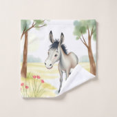 Ressort d'aquarelle d'âne mou (Gant de toilette)