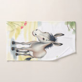 Ressort d'aquarelle d'âne mou (Serviette à main)