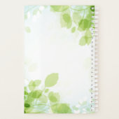 Ressort Feuille Aquarelle verte avec nom (Dos)