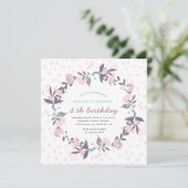 Ressort floral brush wreath Invitation Anniversair (Debout devant)