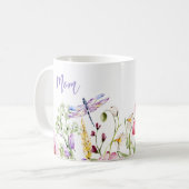 Ressort Floral Personnalisé Maman Café Mug (Devant gauche)