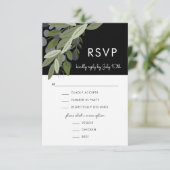 Ressort Mariage de minuit, carte de menu RSVP (Debout devant)