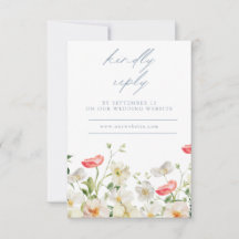 Ressort Peony Watercolor Mariage Répondre carte RS