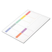 Ressort Rainbow Weekly Planner Tear Off Bloc-notes (Incliné)