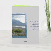 Ressort sur une carte de voeux de plage de (Dos)