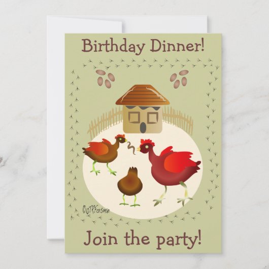 Ressortez une carte d'art de poulet toute personna (Devant)