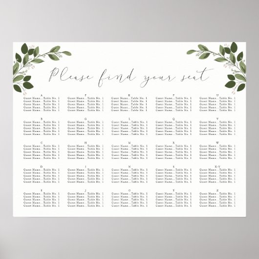 Ressorts à rougir, tableau de sièges (Devant)