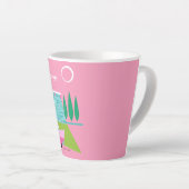 Ressorts de palmier rose rétro Latte Mug (Angle droit)