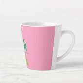 Ressorts de palmier rose rétro Latte Mug (Droite)