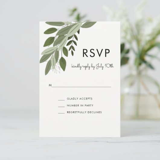 Ressorts Mariages rustiques, carte RSVP (Debout devant)
