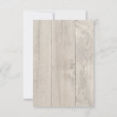 Ressorts Mariages rustiques, carte RSVP (Dos)
