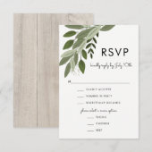 Ressorts Mariages rustiques, carte RSVP (Devant / Derrière)