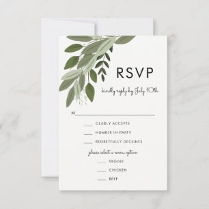 Ressorts Mariages rustiques, carte RSVP