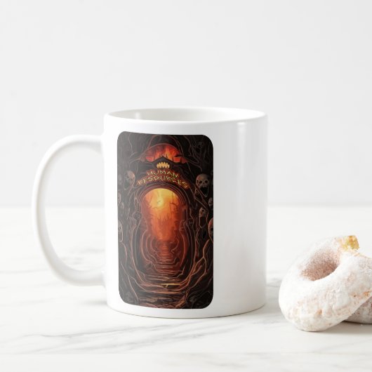 Ressources humaines Café Mug (Avec donut)
