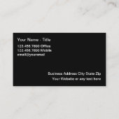 Ressources humaines en affaires Cartes de visite d (Dos)