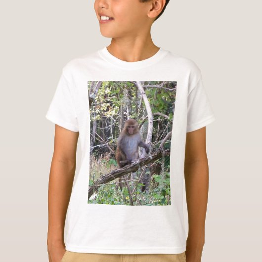 ressus macaque monkey t-shirt (Voorkant)