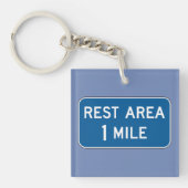 Rest Area Sign Sleutelhanger (Voorkant)