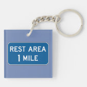 Rest Area Sign Sleutelhanger (Achterkant)