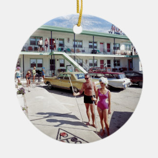 Rest Cove Motel in de jaren zestig Keramisch Ornament