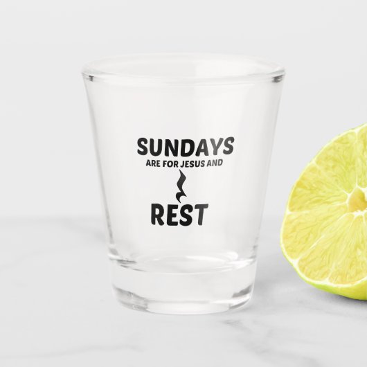 REST EN JESUS ZONDAG SHOT GLAS (Voorkant)