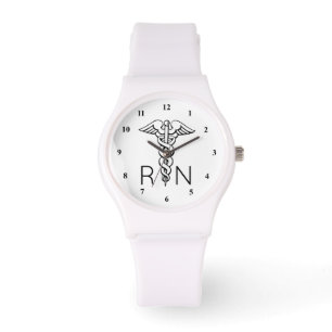Rest geregistreerde verpleegster Caduceus-symboo Horloge