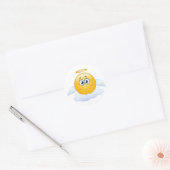 Rest in de Vrede RIP Heaven Angel Emoji Ronde Sticker (Envelop)