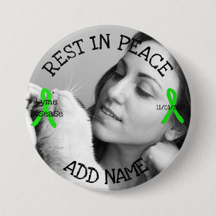 Rest in Peace Lyme Disease Gepersonaliseerde Butto Ronde Button 7,6 Cm