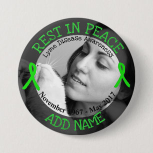 Rest in Peace Lyme Disease Gepersonaliseerde Butto Ronde Button 7,6 Cm